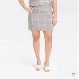 Women's Mini Sweater Skirt - A New Day™ Color Grey Size 1X New With Tags 10
